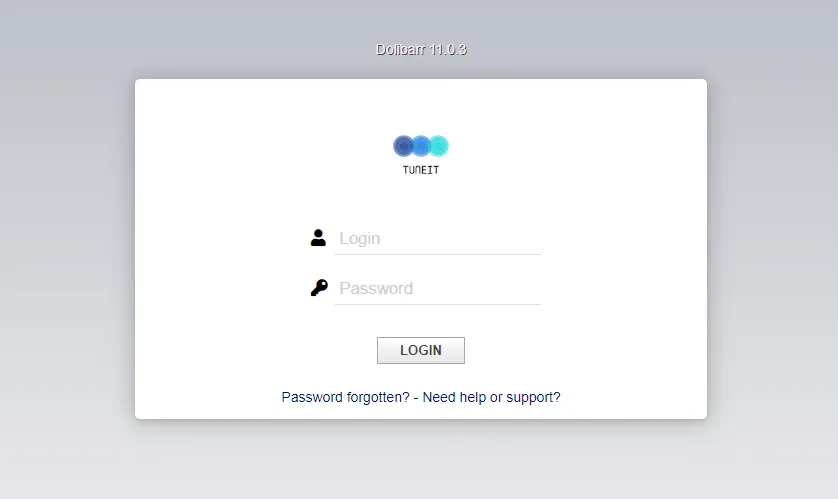 Dolibarr Login Portal with Custom Logo