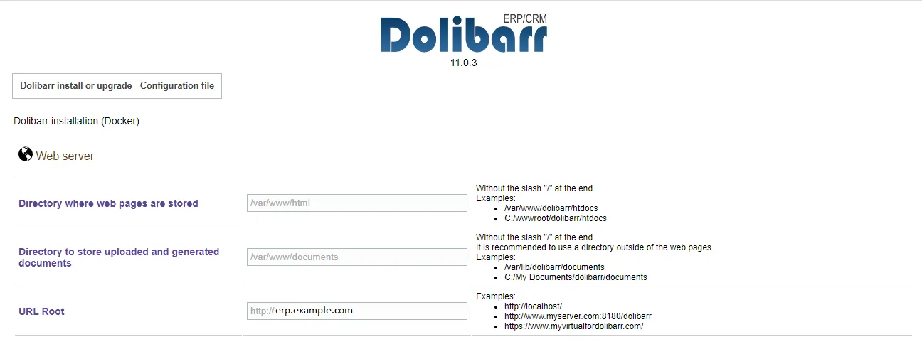 Web Server Configuration