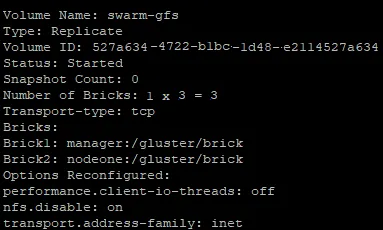 GlusterFS Replicated Volume Info