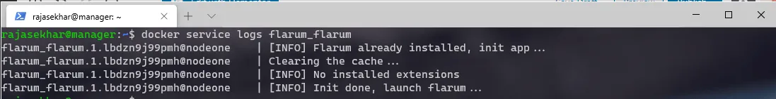 Flarum Service Logs