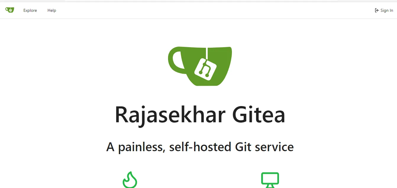 Gitea Landing Page