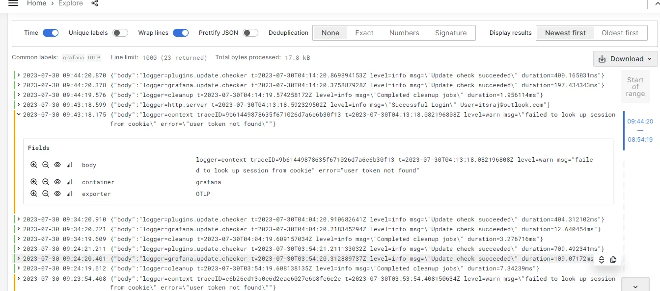 Grafana UI 7
