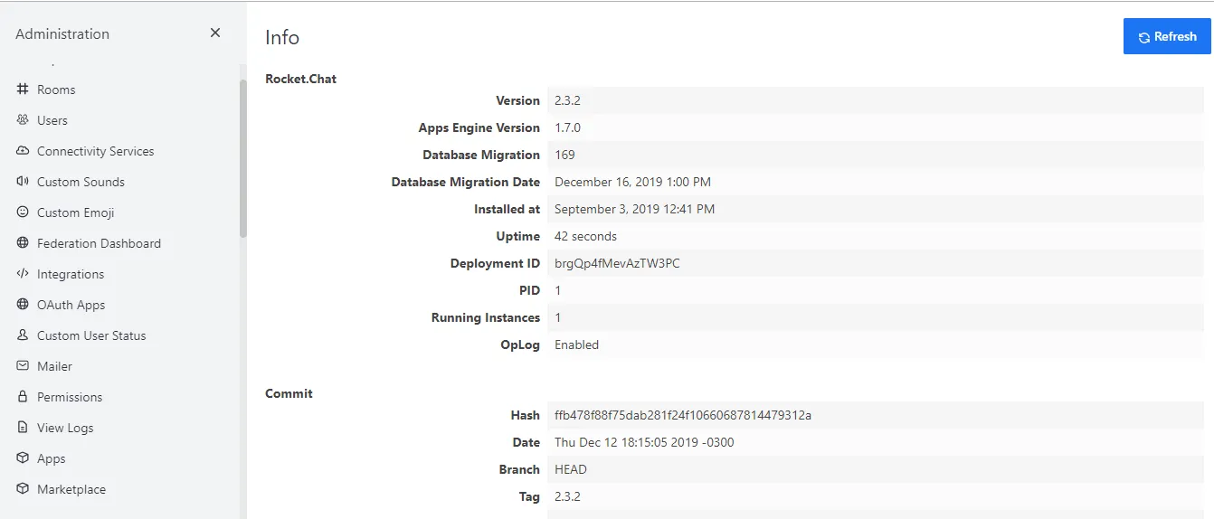Rocket.Chat Administration